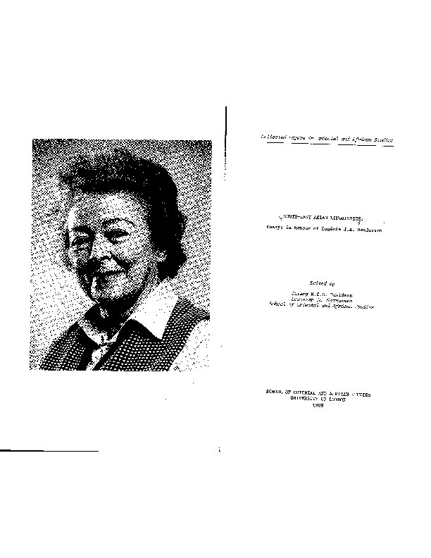 Oral vowels and nasalized vowels in Lepcha (Rong): as the key to a puzzling variation in spelling Thumbnail