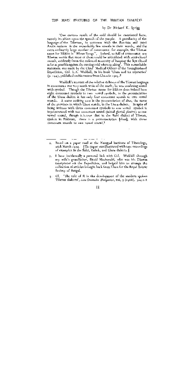 The main features of the Tibetan dialect Thumbnail
