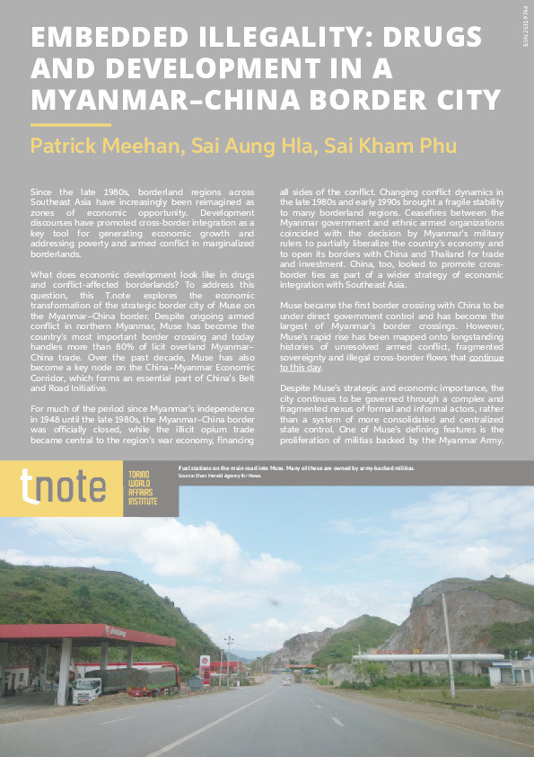 Embedded illegality: Drugs and development in a Myanmar–China border city Thumbnail