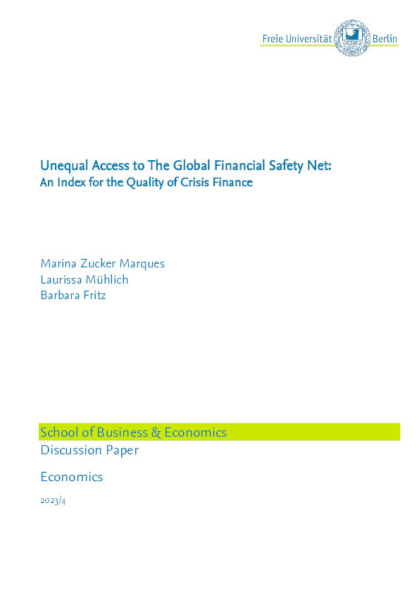 Unequal Access to The Global Financial Safety Net: An Index for the Quality of Crisis Finance Thumbnail