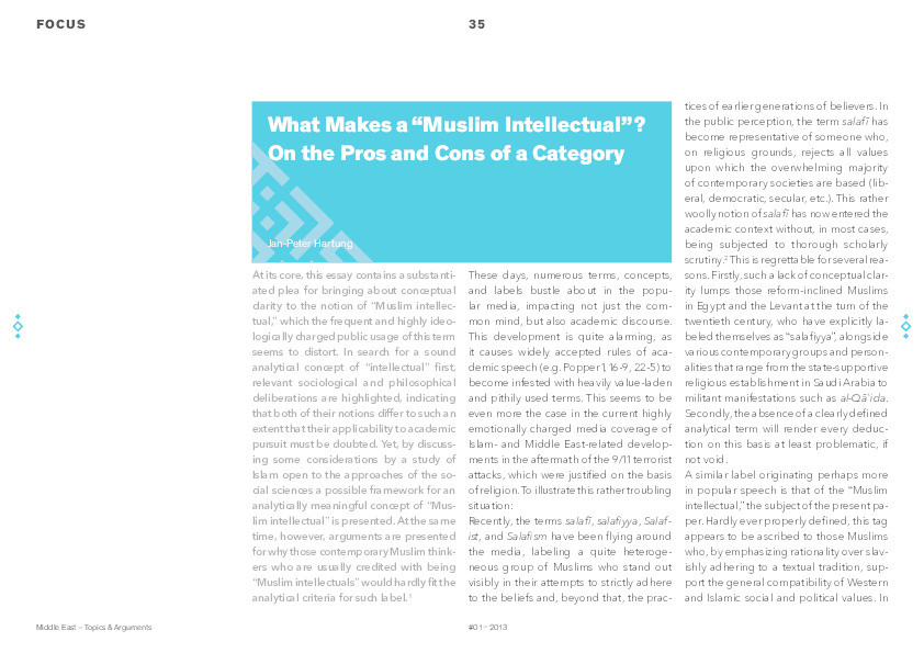 What Makes a Muslim Intellectual? On the Pro's and Con's of a Category Thumbnail
