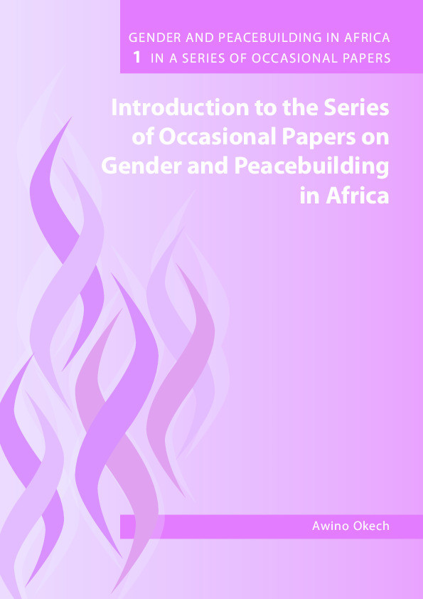 Introduction to Gender and Peace Building in Africa: Occasional Paper Series Thumbnail