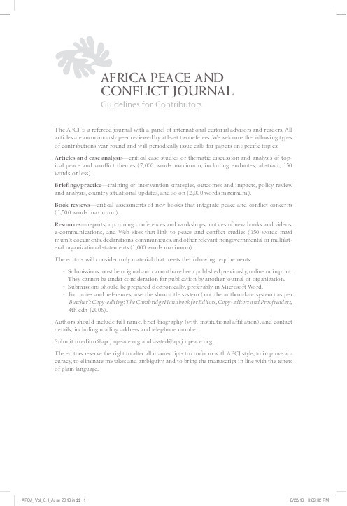 Gendered security: Between ethno-nationalism and constitution making in Kenya Thumbnail