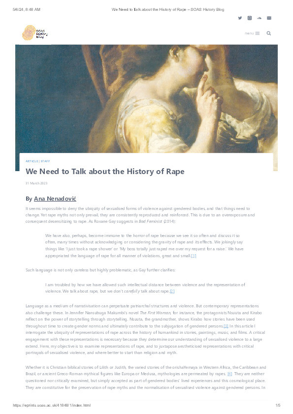 We Need to Talk about the History of Rape Thumbnail