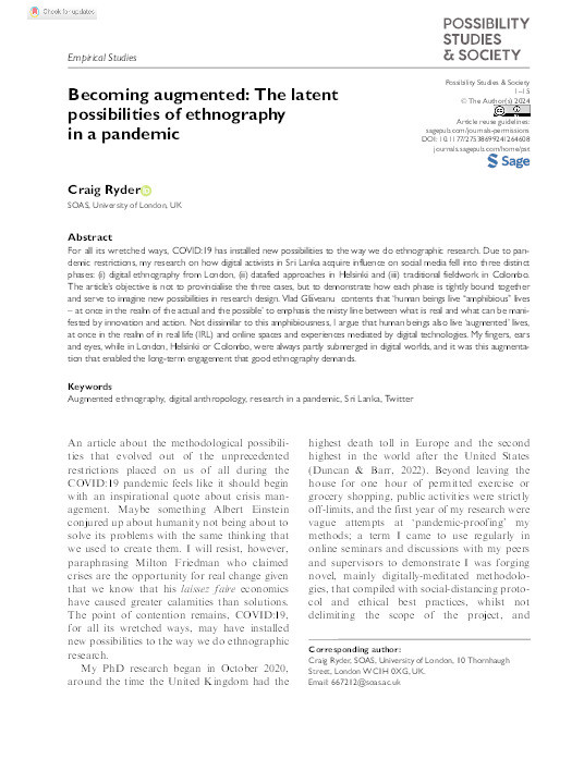 Becoming augmented: The latent possibilities of ethnography in a pandemic Thumbnail
