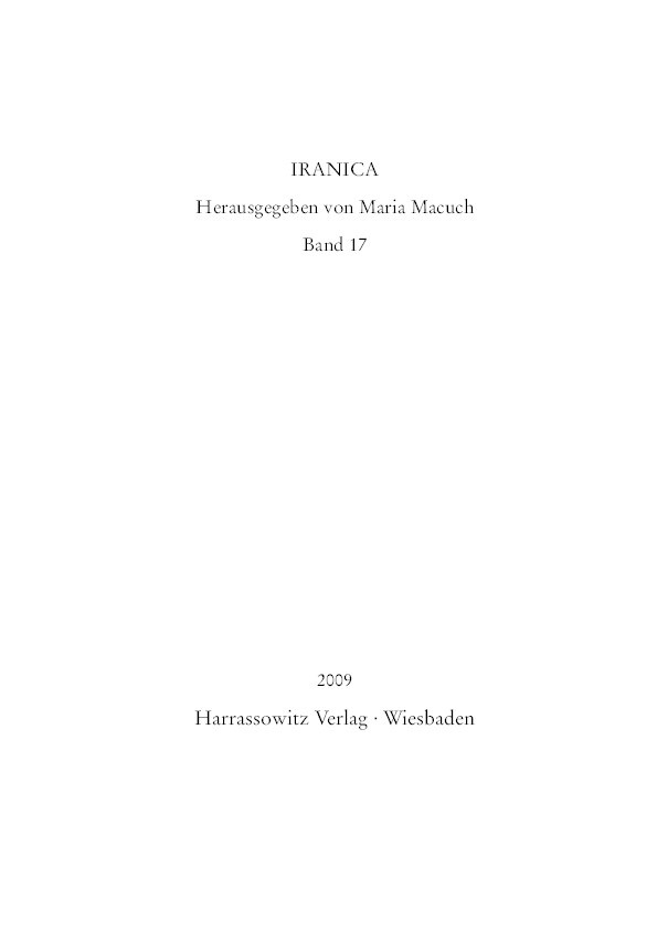 Disseminating the Mazdayasnian Religion. An Edition of the Avesten Hērbedestān Chapter 5 Thumbnail