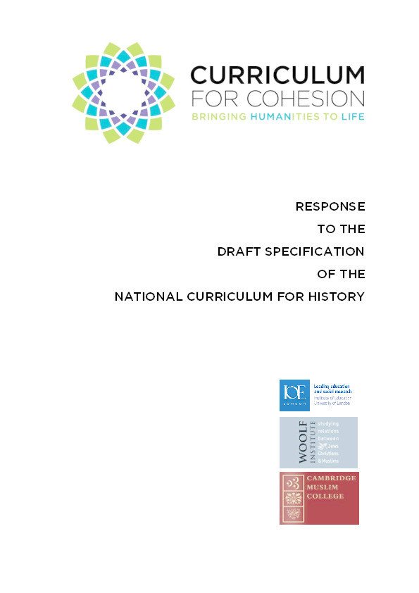 Response to the February 2013 Draft Specification of the National Curriculum for History Thumbnail