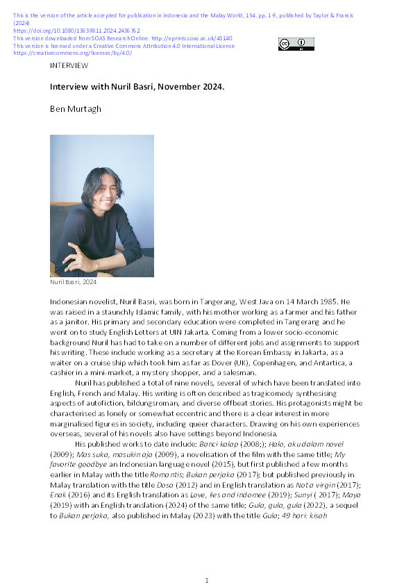 Interview with Nuril Basri, November 2024 Thumbnail