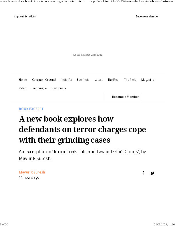 A new book explores how defendants on terror charges cope with their grinding cases Thumbnail