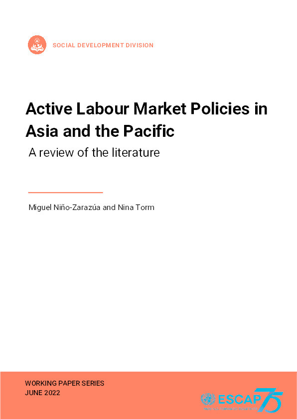 Active Labour Market Policies in Asia and the Pacific. A review of the literature Thumbnail
