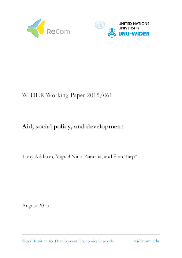 Aid, Social Policy and Development Thumbnail