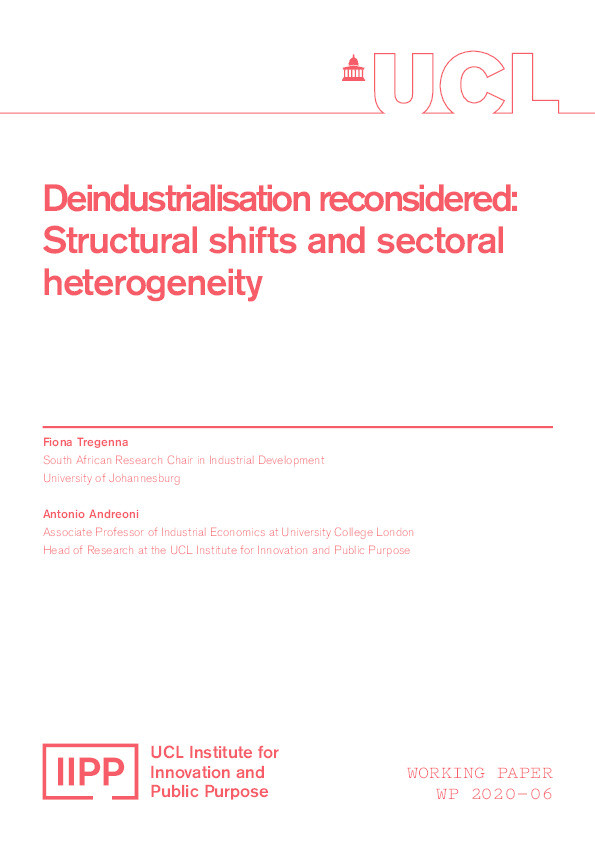 Deindustrialisation reconsidered: Structural shifts and sectoral heterogeneity Thumbnail