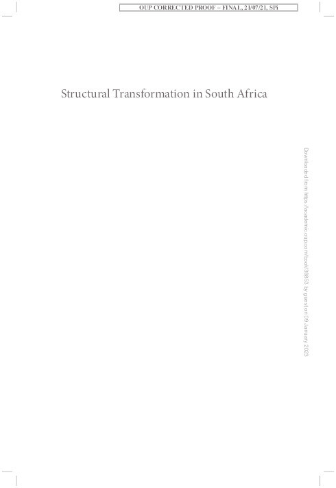 Structural Transformation in South Africa: The Challenges of Inclusive Industrial Development in a Middle-Income Country Thumbnail