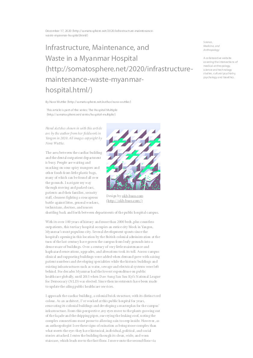Infrastructure, Maintenance, and Waste in a Myanmar Hospital Thumbnail