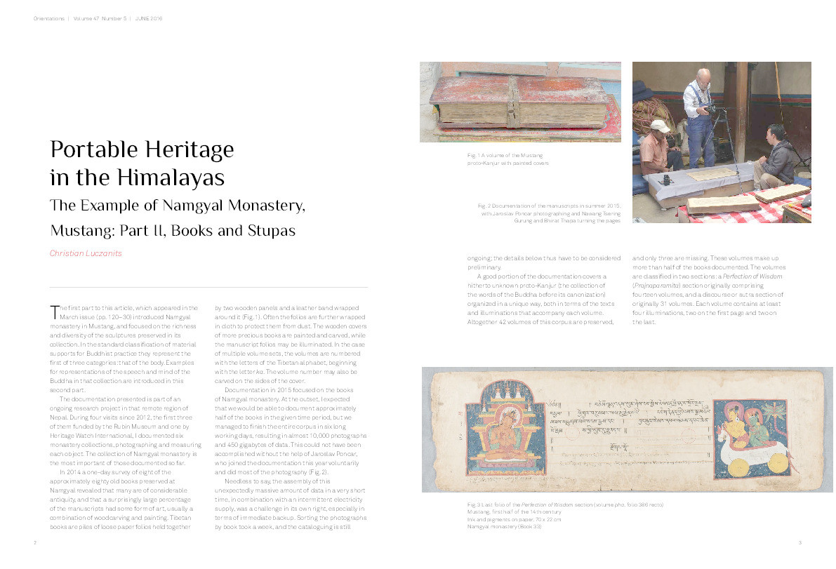 Portable Heritage in the Himalayas. The Example of Namgyal Monastery, Mustang: Part 2, Books and Stupas Thumbnail