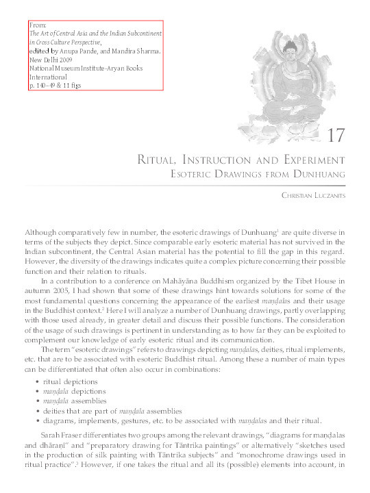 Ritual, Instruction and Experiment: Esoteric Drawings from Dunhuang Thumbnail