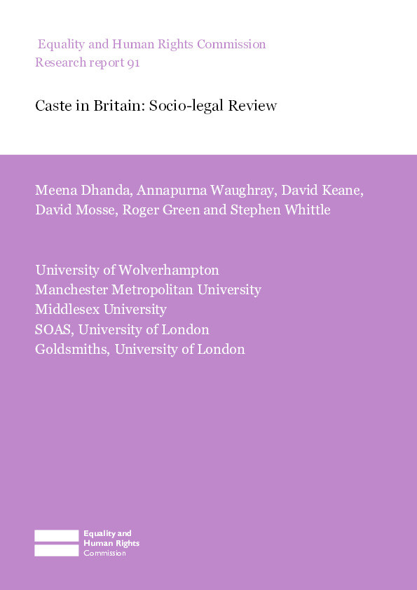 Caste in Britain: Socio-legal Review Thumbnail