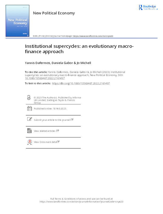 Institutional supercycles: an evolutionary macro-finance approach Thumbnail
