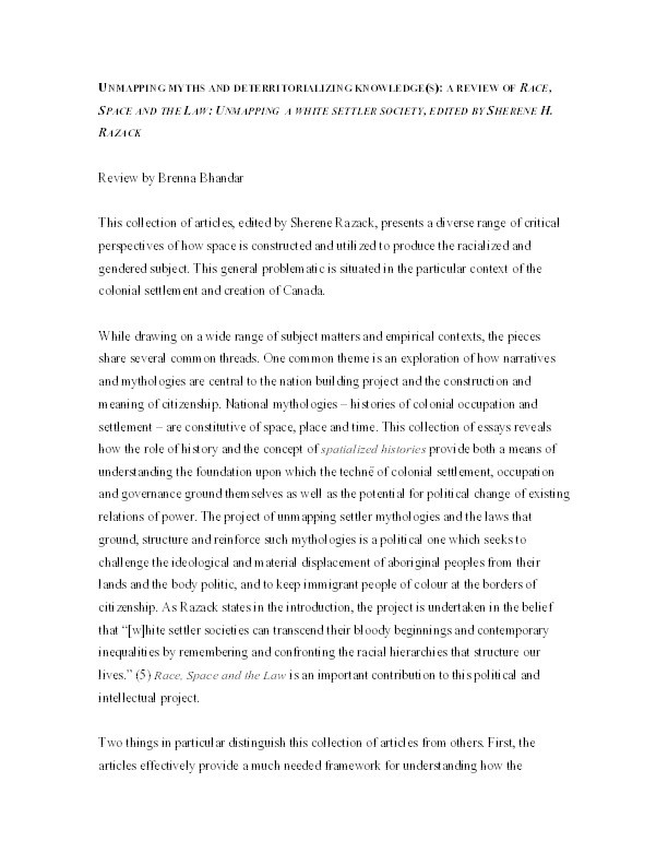 Unmapping Myths and De-territorialising Knowledge(s) Thumbnail