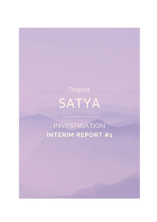 Project Satya: Investigation Interim Report #1 Thumbnail