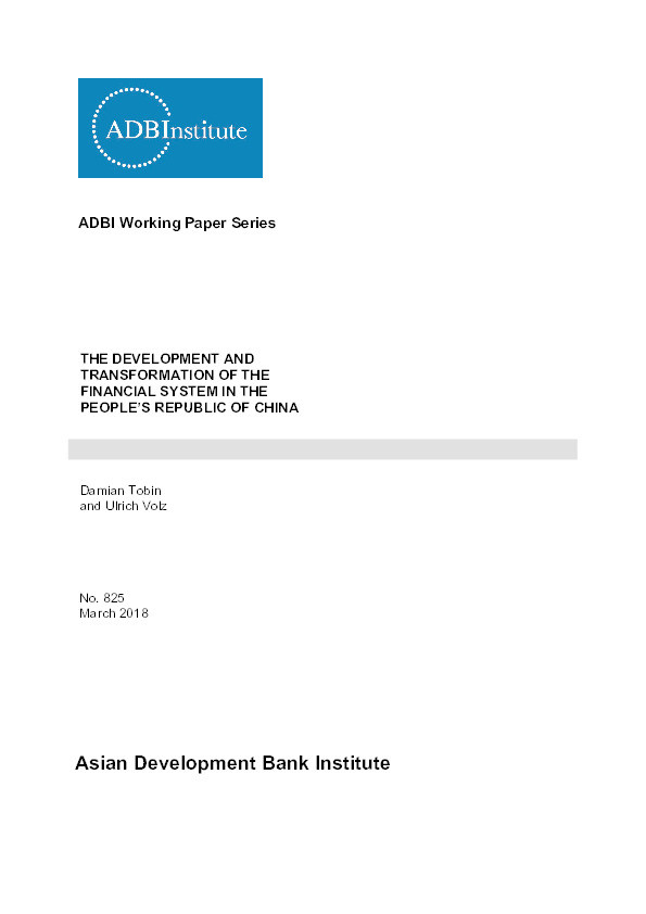 The Development and Transformation of the People’s Republic of China’s Financial System Thumbnail