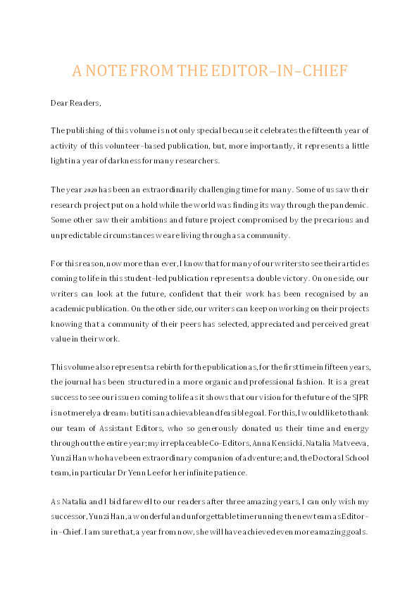 A note from the editor-in-chief Thumbnail