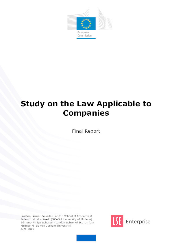 Study on the law applicable to companies Thumbnail