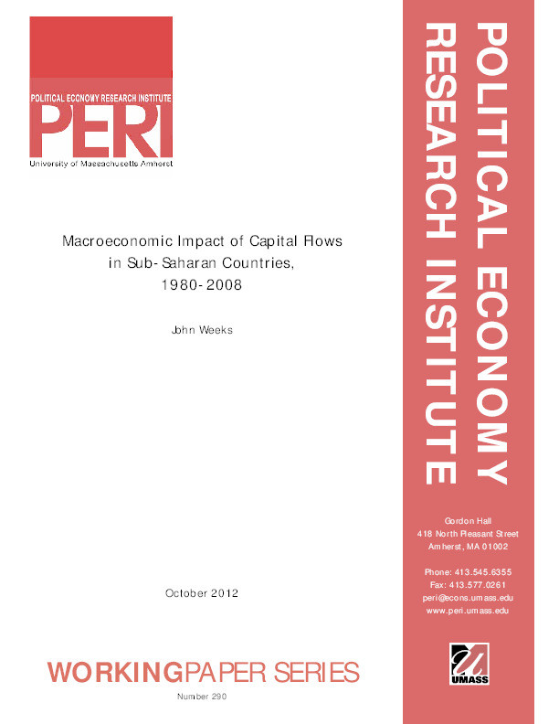 Macroeconomic Impact of Capital Flows in Sub-Saharan Countries, 1980-2008 : Working Paper no. 290 Thumbnail