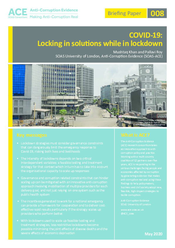 COVID-19: Locking in Solutions while in Lockdown Thumbnail