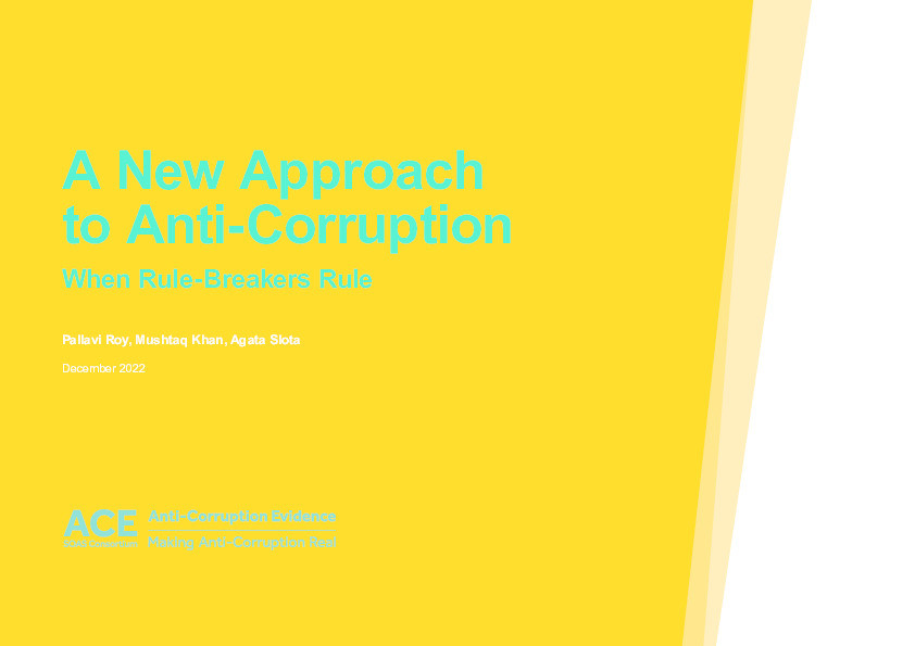 A New Approach to Anti-Corruption: When Rule-Breakers Rule Thumbnail