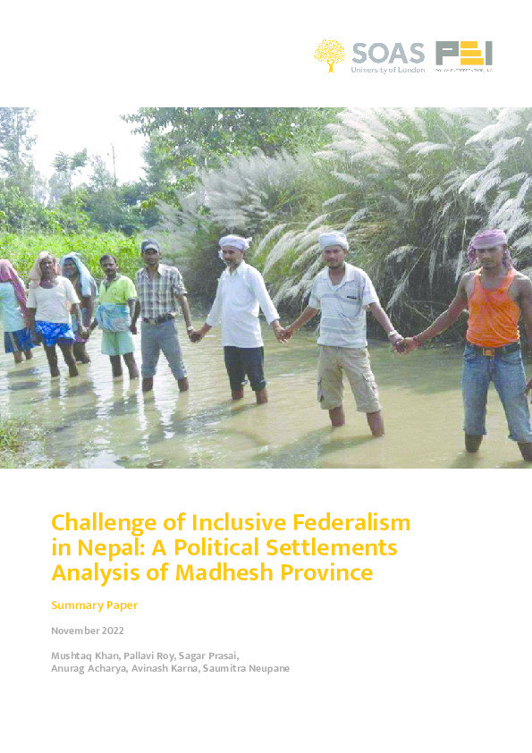 Challenge of Inclusive Federalism in Nepal: A Political Settlements Analysis of Madhesh Province Thumbnail