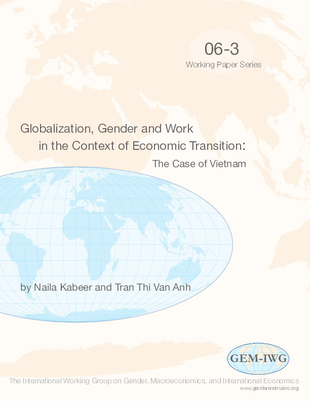 Globalisation, Gender and Work in the Context of Transition: The Case of Vietnam Thumbnail