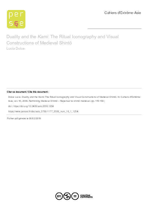 Duality and the kami: Reconfiguring Buddhist notions and ritual patterns Thumbnail