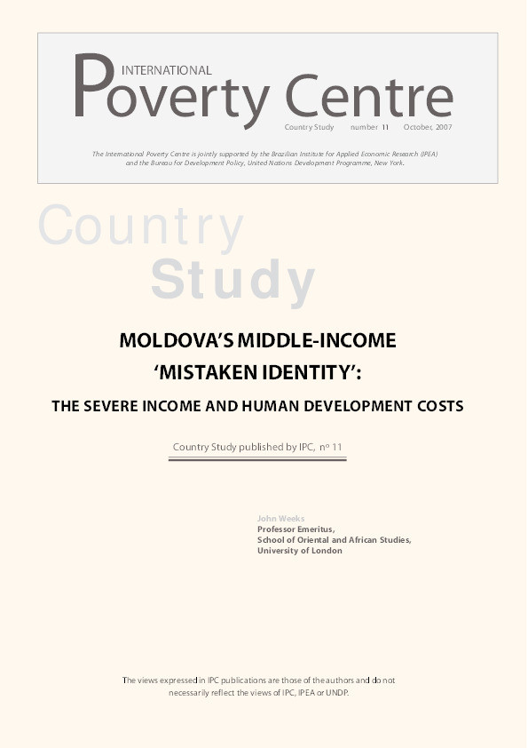 Moldova's Middle-income 'Mistaken Identity': The severe income and human development costs Thumbnail