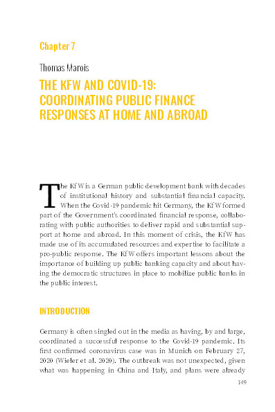The KfW And Covid-19: Coordinating Public Finance Responses At Home And Abroad Thumbnail