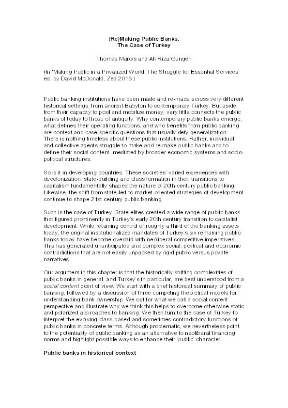 (Re)Making Public Banks: The Case of Turkey Thumbnail