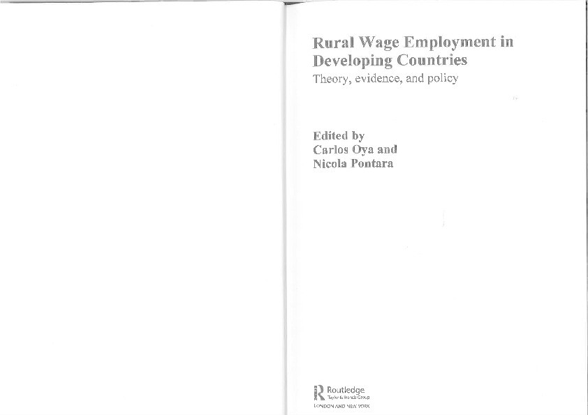 The policy neglect of rural wage employment: The cases of Rwanda and Ethiopia Thumbnail