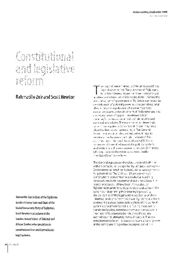 Constitutional and legislative reform Thumbnail