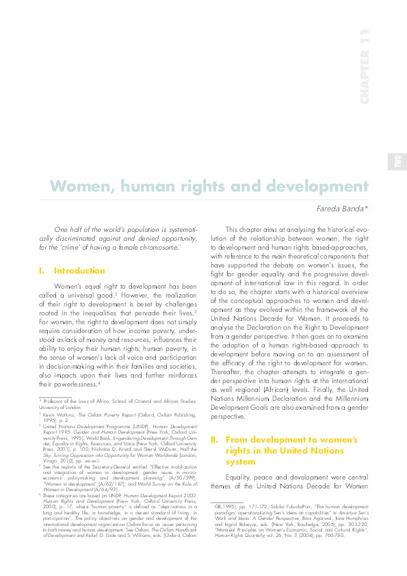 Women, Human Rights and Development Thumbnail