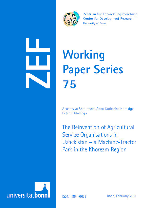 The Reinvention of Agricultural Service Organisations in Uzbekistan - a Machine-Tractor Park in the Khorezm Region. Thumbnail