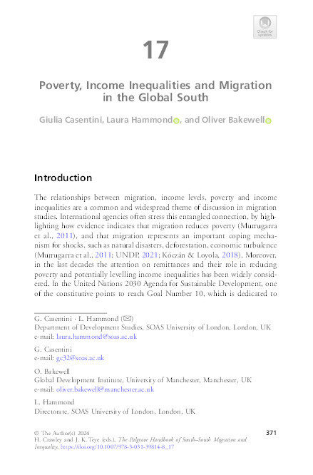 Poverty, Income Inequalities and Migration in the Global South Thumbnail
