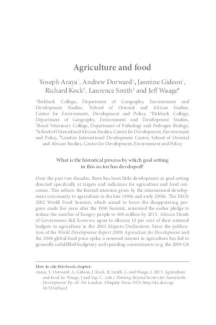 Agriculture and food Thumbnail