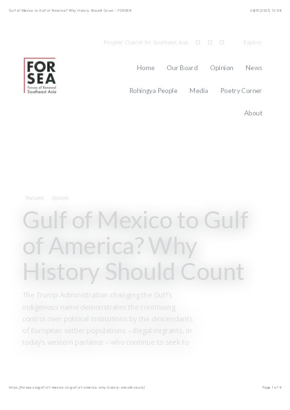 Gulf of Mexico to Gulf of America? Why History Should Count Thumbnail