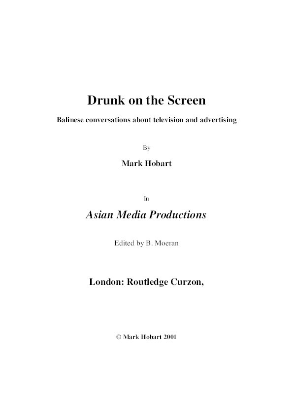 Drunk on the screen: Balinese conversations about television and advertising Thumbnail