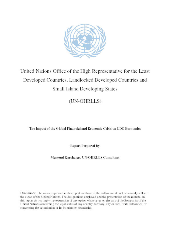 The Impact of the Global Financial and Economic Crisis on LDC Economies Thumbnail