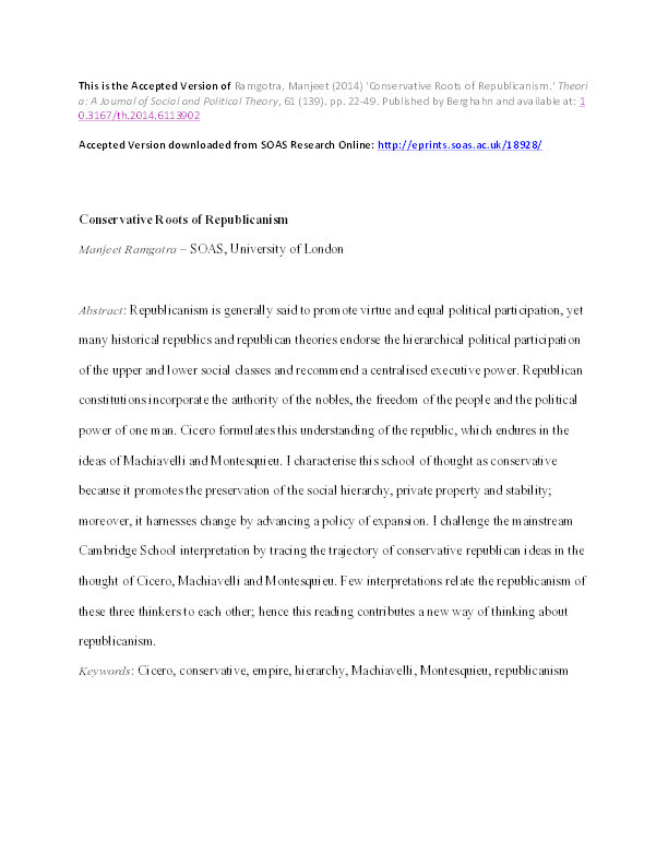 Conservative Roots of Republicanism Thumbnail