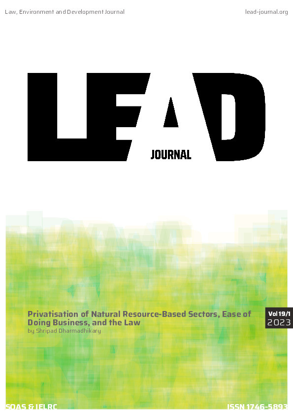 Privatisation of Natural Resource-Based Sectors, Ease of Doing Business, and the Law Thumbnail