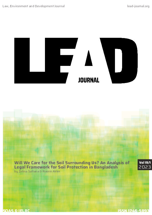 Will We Care for the Soil Surrounding Us? An Analysis of Legal Framework for Soil Protection in Bangladesh Thumbnail