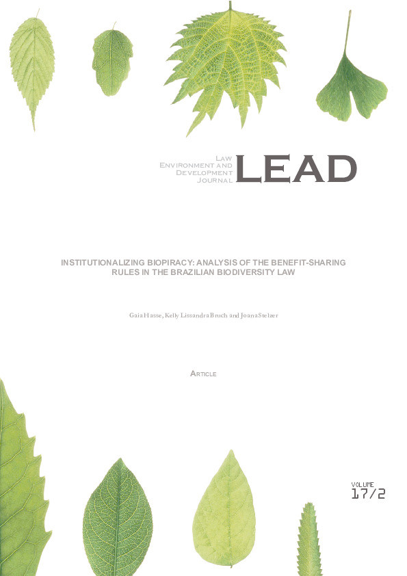 Institutionalizing Biopiracy: Analysis of the Benefit-Sharing Rules in the Brazilian Biodiversity Law Thumbnail