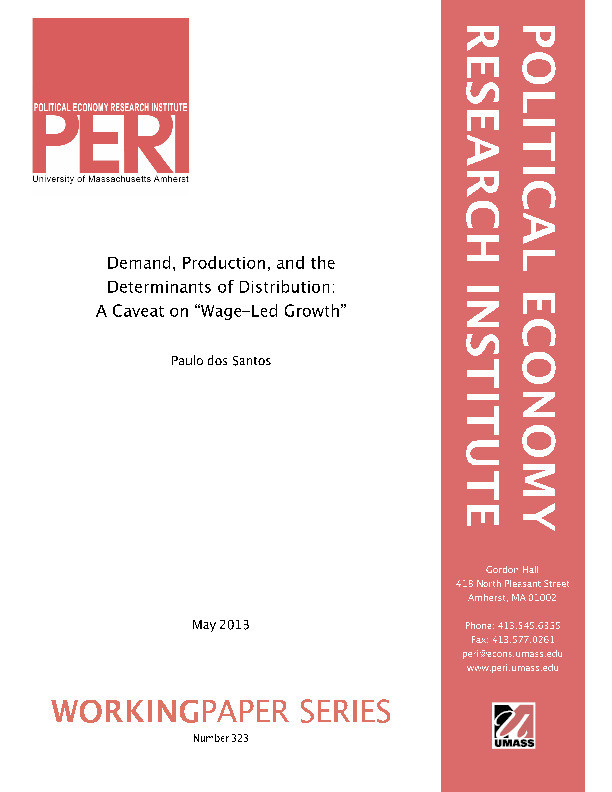 Demand, Production, and the Determinants of Distribution: A Caveat on "Wage-Led Growth" Thumbnail